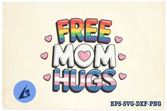 Free Mom Hugs Rainbow LGBTQ SVG Review for Real Embroidery Projects