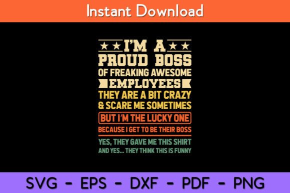 Funny Boss Art for Men Women Dad Mom