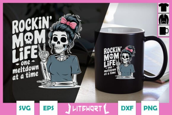 Rocking Mom Life One Meltdown SVG
